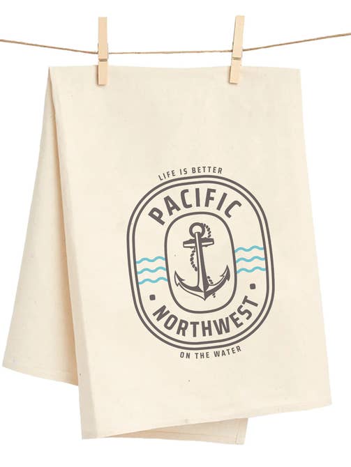 PACIFIC NORTHWEST ANCHOR | Flour Sack Tea Towel – Direction Apparel